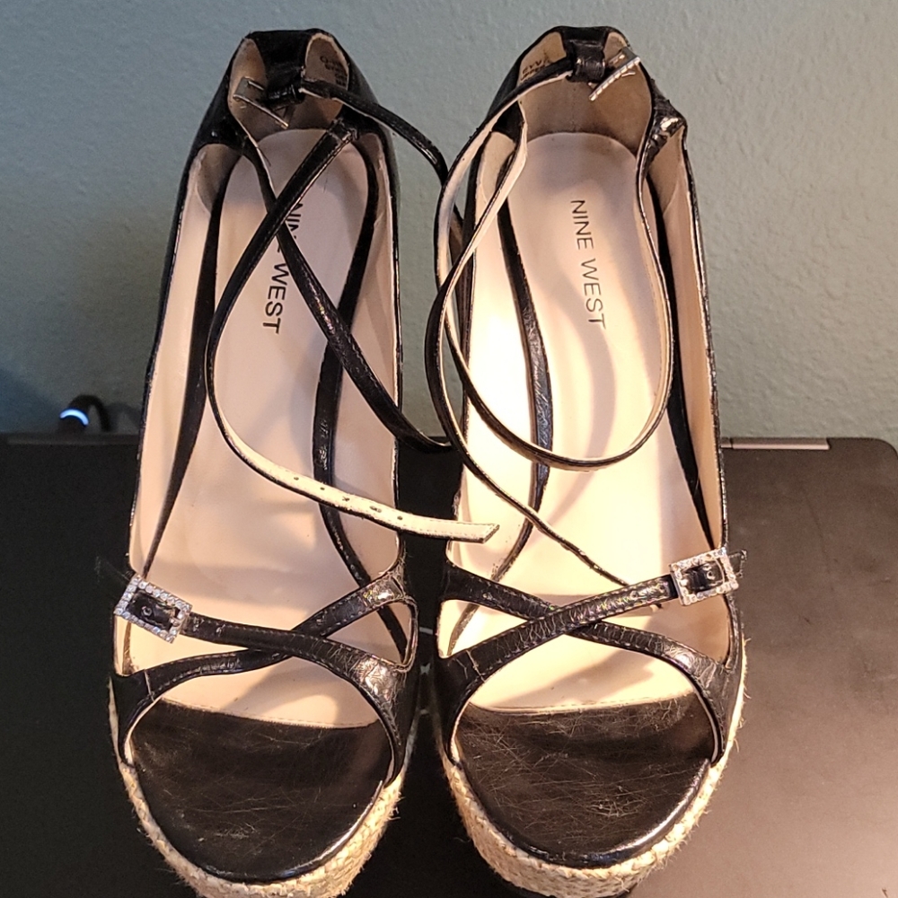 Havefun Ankle Wrap Espadrille Wedge Sand